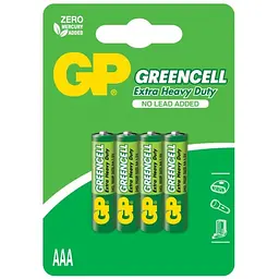 Батарейка GP Greencell ААА (24G-U4) 4 шт.