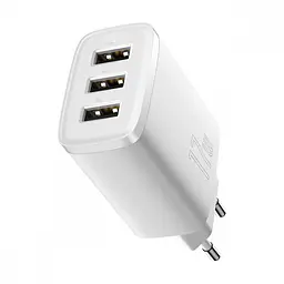 Мережевий зарядний пристрій Baseus Compact Charger 3U 17W 3USB White (CCXJ020102) [74464] - мініатюра 4