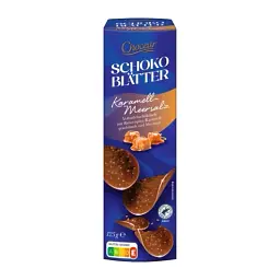 Чипси шоколадні Choceur Schoko Blatter Каlamell 125 г.