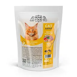 Сухий корм для дорослих котів Індичка та креветка CAT ADULT Для великих порід 400 г