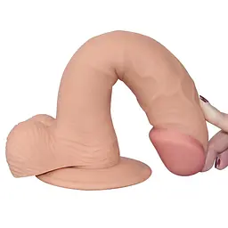 Фалоімітатор із присоскою LoveToy The Ultra Soft Dude Flesh 22 см тілесний - мініатюра 7