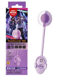 Льодяник Amos Tasty Sounds Audio Lollipop Grape Milk Flavor 12г - мініатюра 2