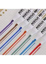 Набір акрилових яскравих маркерів Touch Acril-48 насичених кольорів для творчості лінії 1-3 мм TOP 48 шт. - мініатюра 5