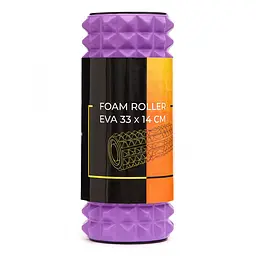 Масажний ролик Cornix EVA 33 x 14 см (валик, ролер) XR-0338 Violet - мініатюра 5