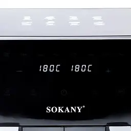 Аерофритюрниця безмасляна Sokany SK-10005 10л електрична з сенсорним керуванням, таймер 2400Вт - мініатюра 4