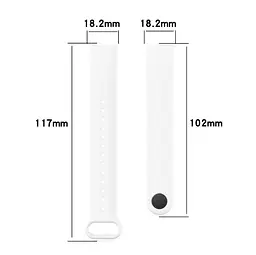Силіконовий ремінець Primo для фітнес браслета Xiaomi Redmi Smart Band Pro (M2101B1/BHR5501GL) White - мініатюра 4