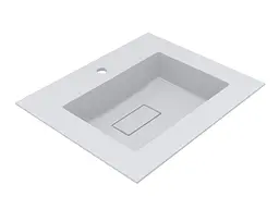 Умивальник Miraggio ERICA 600 (8813410) Miramarble, Глянцевий, Накладний/Врізний, Білий
