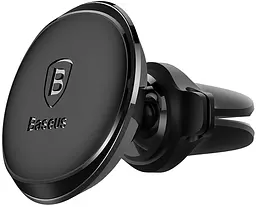 Автотримач Baseus Magnetic Air Vent Car Mount Holder with cable clip Black - мініатюра 2