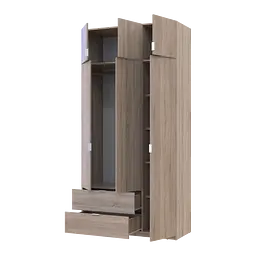 Розпашна Шафа для одягу Doros Лукас Дуб Сонома 3ДСП 120х50х240 (80737799) - мініатюра 3