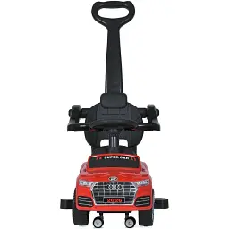 Дитяча каталка-толокар Bambi Racer M 5045L-3 з батьківською ручкою червоний - мініатюра 6