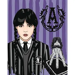 Картина за номерами Santi Wednesday Gothic duo з алмазною мозаїкою 40х50 см (954993)