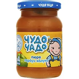 Пюре Чудо-Чадо Гарбуз-яблуко з цукром, 170 г