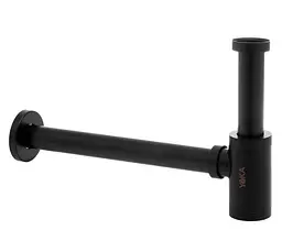 Сифон універсальний для умивальника Yoka black mat click-clack BK.SYPOP-14-BLK, Чорний матовий - мініатюра 2