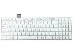 Клавіатура для ASUS X542, X542BA, X542B, X542U, X542UR, X542UQR, X542UN, X542UF, X542UA, K542, K542B (RU White без рамки). - мініатюра 3