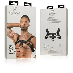 Портупея Bedroom Fantasies Bruno Chest Bulldog Harness - Black - мініатюра 6