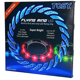 Фрісбі TOSY 16 мільйонів кольорів RGB або 12 світлодіодів, супер яскравий, режим втрачених, автоматичне освітлення