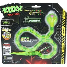 Іграшка-антистрес Кобра Klixx Creaturez - Fidget Zing KX130_B Зелений