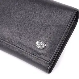 Солідний жіночий гаманець із натуральної шкіри ST Leather 23088 чорний - мініатюра 5