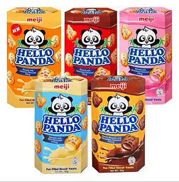 Шоколадне печиво Meiji Hello Panda Cookies Cream 42г - мініатюра 5
