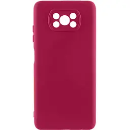 Чохол Silicone Cover Ummi Lakshmi Full Camera (AA) для Xiaomi Poco X3 NFC / Poco X3 Pro Бордовий / Marsala