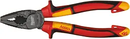 Плоскогубці діелектричні для робіт під напругою 1000В Milwaukee hoz0012954