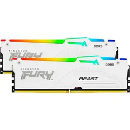 Модуль пам'яті Kingston Fury DDR5 32GB (2x16) 5600MHz Beast White RGB EXPO (KF556C36BWEAK2-32) - мініатюра 2