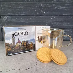 Набір чашок Vittora Gold з подвійним дном 270 мл 2 шт. (133109) - мініатюра 3