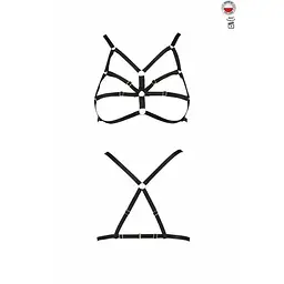 Бюстгальтер-стрепи ARMANDA BRA black - Passion Exclusive 2XL/3XL