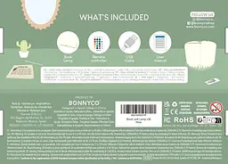 Дерев'яна складна лампа BONNYCO Led Book Light з дистанційним керування, 16 кольорів таймер - мініатюра 3