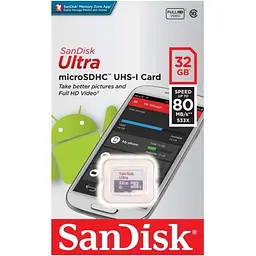 Карта пам'яті SanDisk Ultra microSDHC UHS-I 32GB (SDSQUNS-032G-GN3MN)