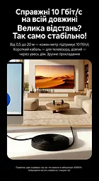 Мережевий кабель UGREEN NW122 0,5 м патч-корд Ethernet RJ45 штекер на RJ45 штекер Cat 6A до 10 Гбіт/с неекранований U/UTP діаметр 2,8 мм жили з чистої міді смуга частот 500 МГц чорний (70331) - мініатюра 14
