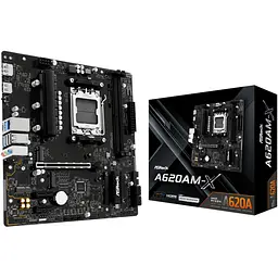 Материнська плата ASRock A620AM-X (AM5/A620A, 2xDDR5, PCIex16, DP/HDMI, 4xSATA, 2xM.2, 2.5GLan, 8ch, mATX) - мініатюра 5