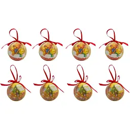 Набір ялинкових куль Quanzhou Tianjian Gifts 8 шт. D6 см пінопласт в асортименті (420049-1) - мініатюра 2
