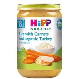 Дитяче пюре HiPP Індичка з ніжним рисом та морквою 220 г (1223761)