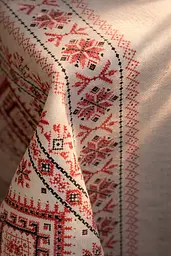 Скатертина Ecotton 150х180 см бавовняна в етно стилі з українською вишивкою біла (23699) - мініатюра 6