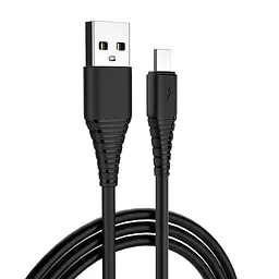 Кабель ColorWay USB - microUSB (M/M) (PVC), 2.4А, 1 м, Чорний (CW-CBUM025-BK)