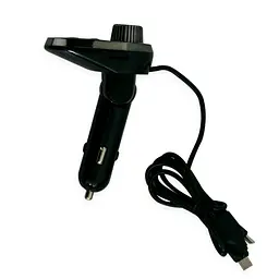 Bluetooth трансміттер з кабелем Type-C/MicroUSB/Lightning "Car Q15" Чорно-серий, fm модулятор для авто (ST) - мініатюра 4