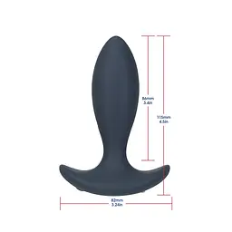 Анальна пробка-пульсатор з пультом дистанційного керування Lux Active Throb Anal Pulsating Massager, 11.5х3 см - мініатюра 2