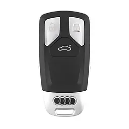 Чохол ключа №3 Audi сірий+золота окантовка (3 кнопки) TPU - мініатюра 2
