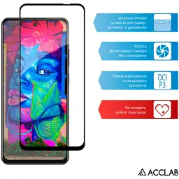 Скло захисне ACCLAB Full Glue Oppo A3x Black (1283126598890) - мініатюра 5