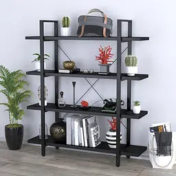 Стелаж Сінгл-4-135 Loft Design (Горіх Модена)