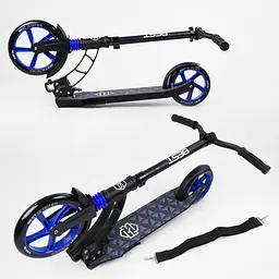 Самокат Best Scooter 85х16х36 см Чорно-синій 000231514 - мініатюра 3