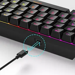 Клавіатура MageGee MK-BOX RGB Magnetic Amethyst Switch Black (6971969728646-UA) [164296] - мініатюра 4