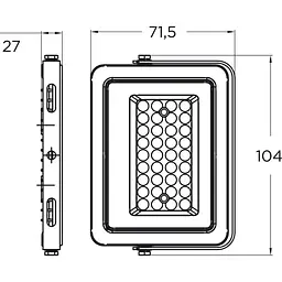 Прожектор Eurolamp LED з радіатором чорний (LED-FL-20(B)) - мініатюра 3