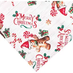 Скатертина Ardesto Christmas Gingerbread 120 x 140 см червона (ART07HG) - мініатюра 2