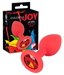 Анальна пробка - Colorful Joy Jewel Red Plug Small