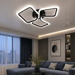 Світлодіодна стельова люстра Artlight WG5146-3BK, 53 Вт, чорна