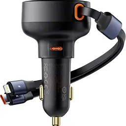 Автомобільний зарядний пристрій Baseus Enjoyment Pro Car Charger 60W Cluster Black (C00057802111-00) [169690] - мініатюра 2