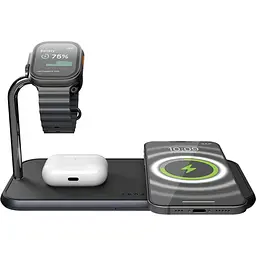 Бездротовий зарядний пристрій Zens Dual + Watch Aluminium Wireless Charger Black (ZEDC05BM/00) - мініатюра 4