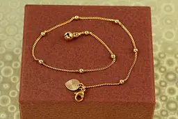 Браслет Xuping Jewelry на ногу панцирний з кульками 26 см 3 мм золотистий